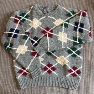 Vintage Men’s Lord & Taylor Kensington Sweater 100% Shetland Wool Sz Large